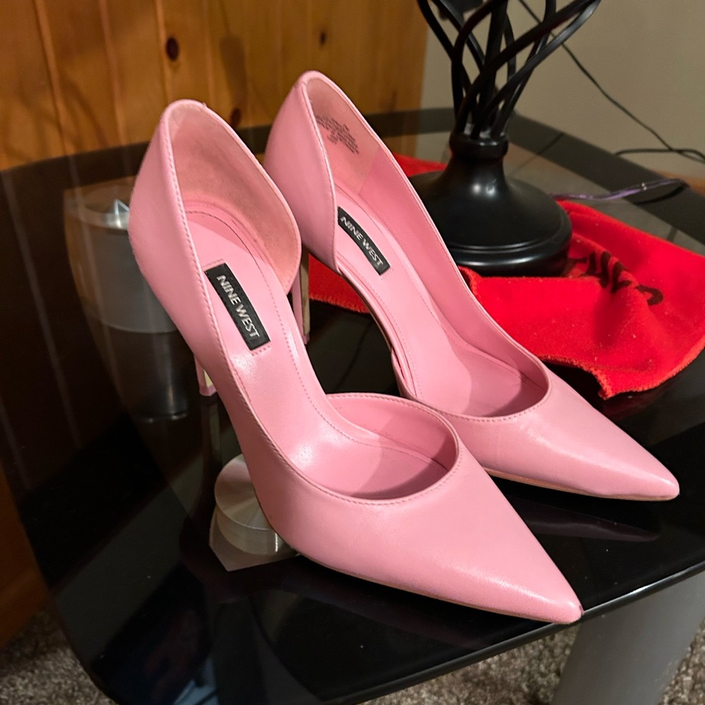 Beitifuk BUBBLEGUM PINK NINE WEST heels